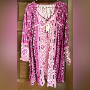 Avenue Plus Women's Pink Print Top